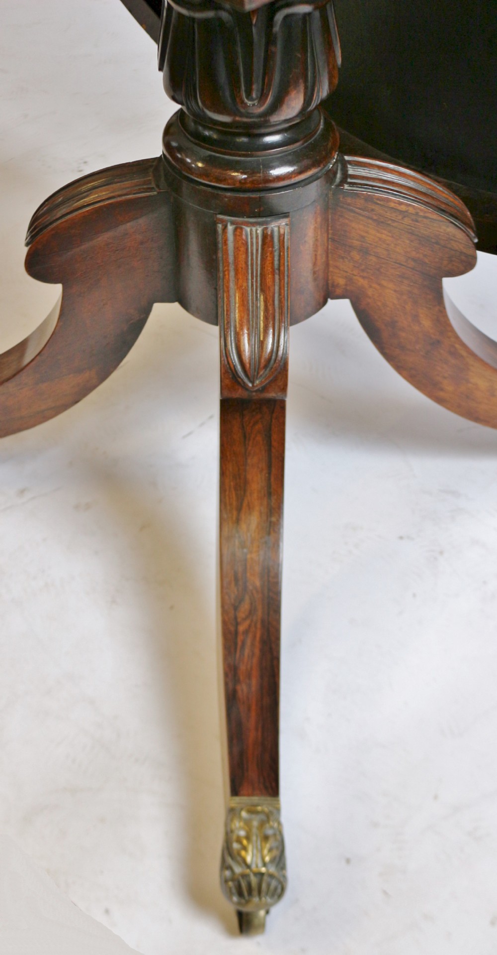 Regency Rosewood Circular Brass Inlaid Pedestal Centre Table View XII