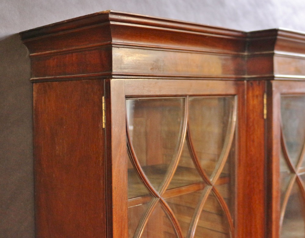 A Fine George 111 Mahogany 4 Door Breakfront Bookcase View XII
