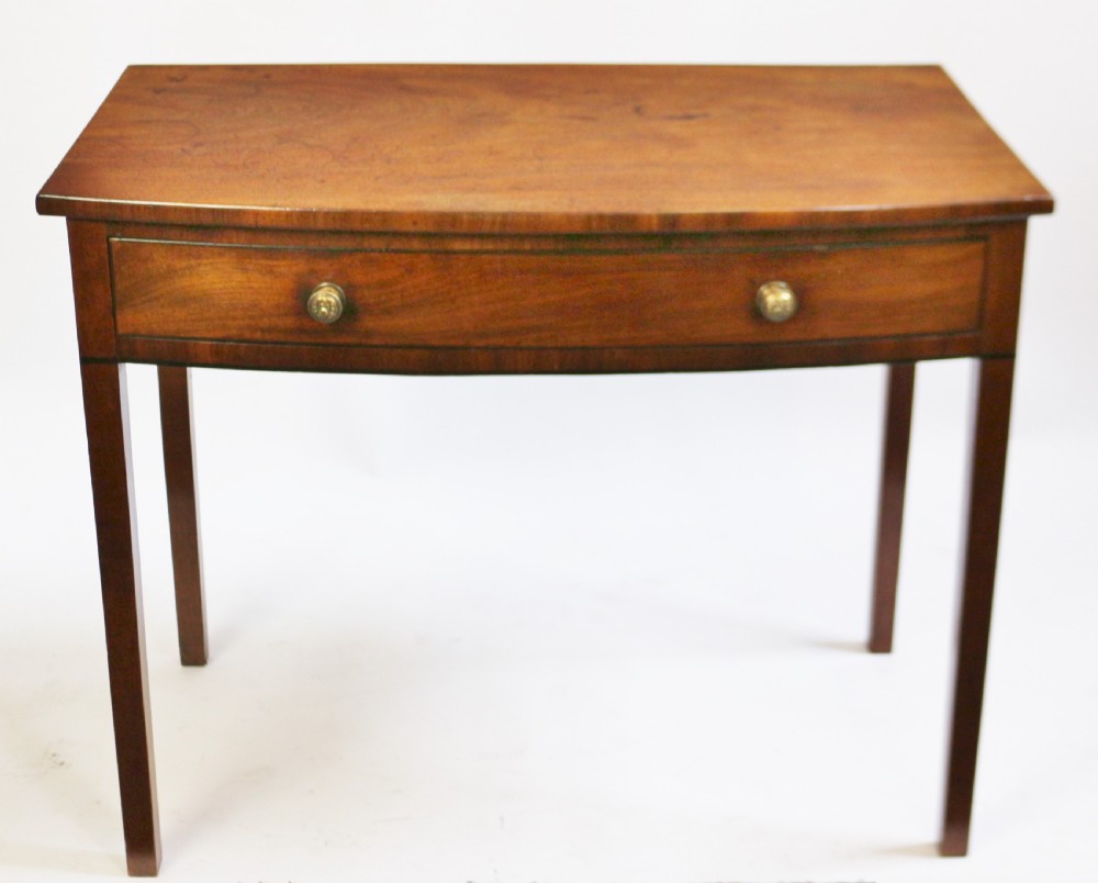 George 111 Mahogany 1 Drawer Bowfront Side Table View II