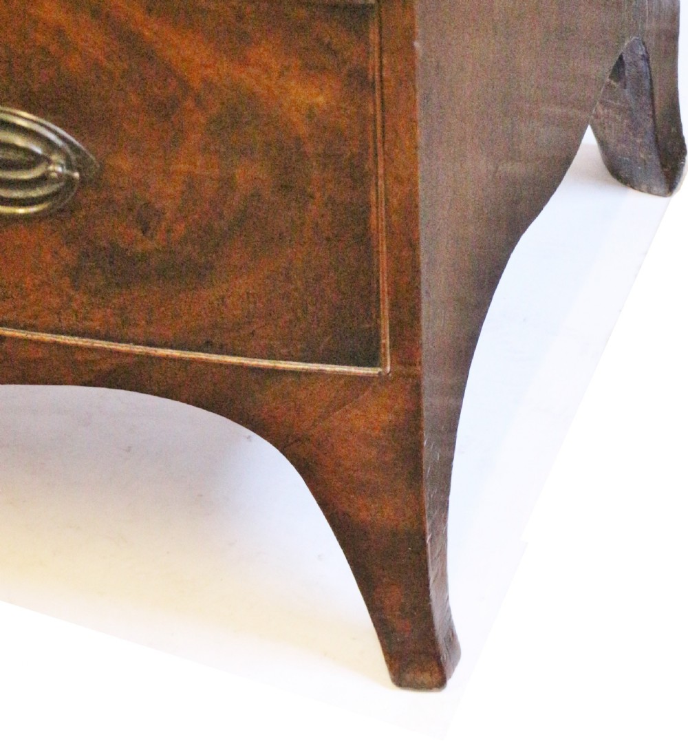 Fine George 111 Mahogany Small 3 Drawer Bow Chest View IX