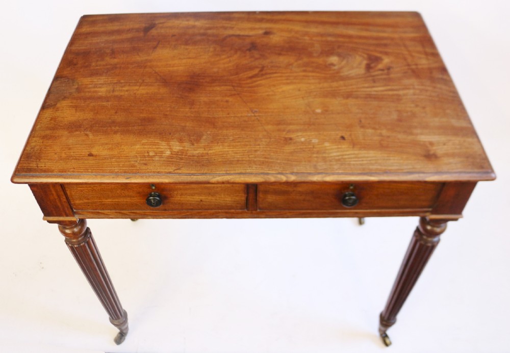 William 1V Mahogany 2 Drawer Side Table in the manner of Gillows View II