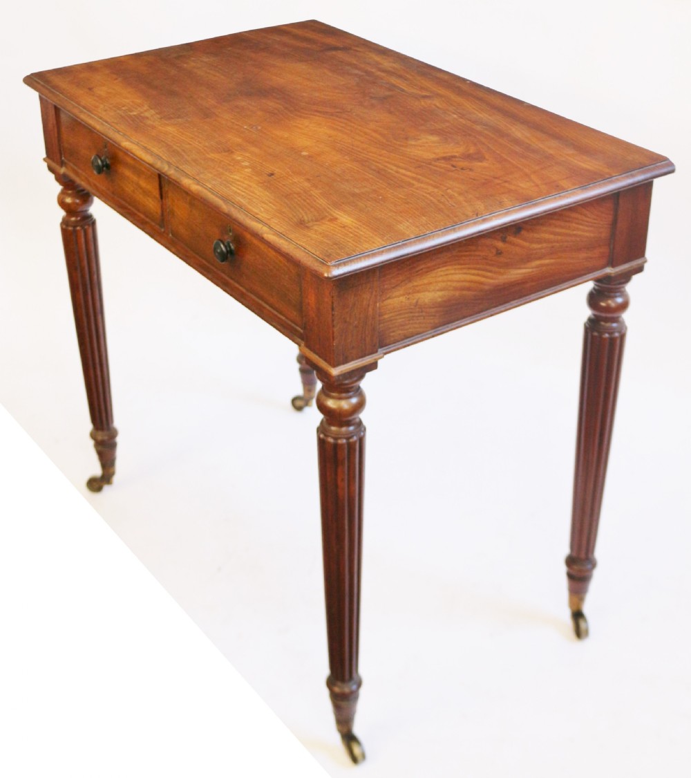 William 1V Mahogany 2 Drawer Side Table in the manner of Gillows View III