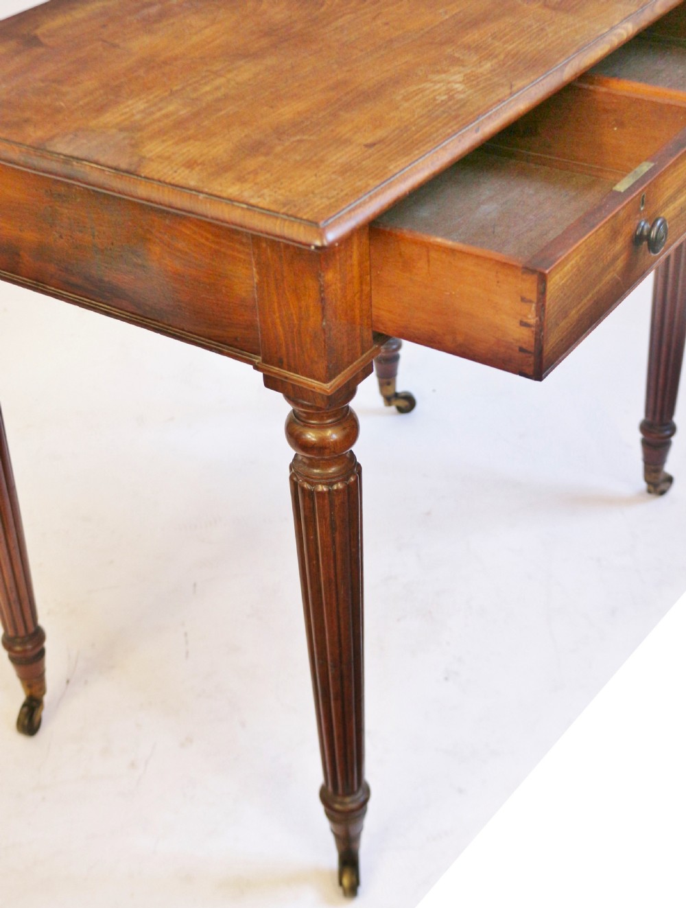 William 1V Mahogany 2 Drawer Side Table in the manner of Gillows View V