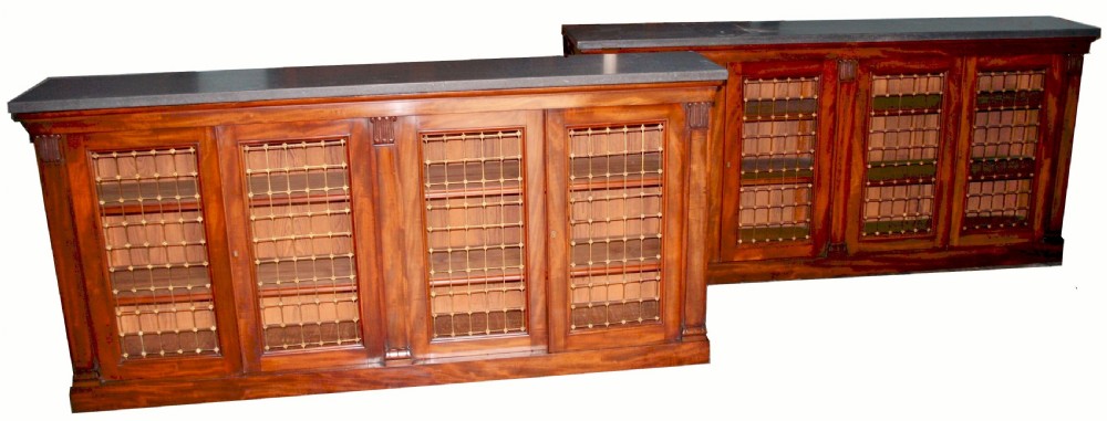 A Fine Pair of George IV Mahogany 4 Door Side Cabinets