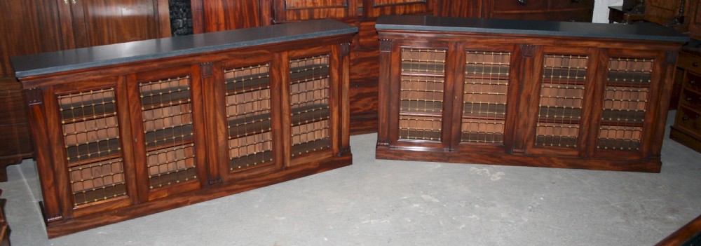 A Fine Pair of George IV Mahogany 4 Door Side Cabinets View VI