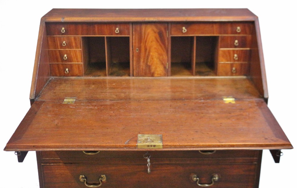 George 111 Mahogany 4 Drawer Bureau View III