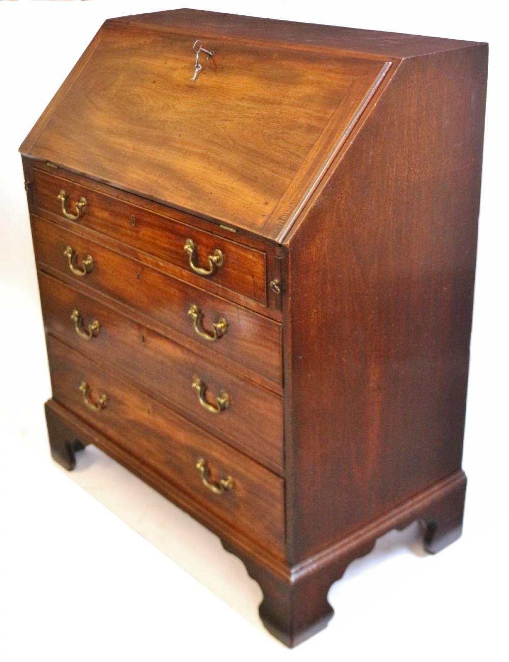 George 111 Mahogany 4 Drawer Bureau View IV