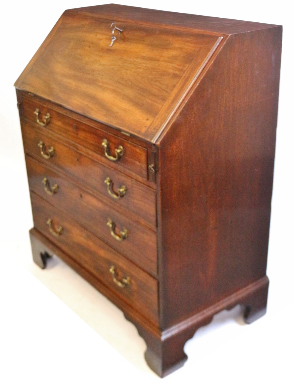 George 111 Mahogany 4 Drawer Bureau View V