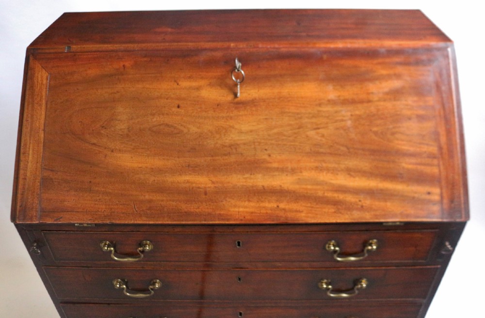 George 111 Mahogany 4 Drawer Bureau View VIII