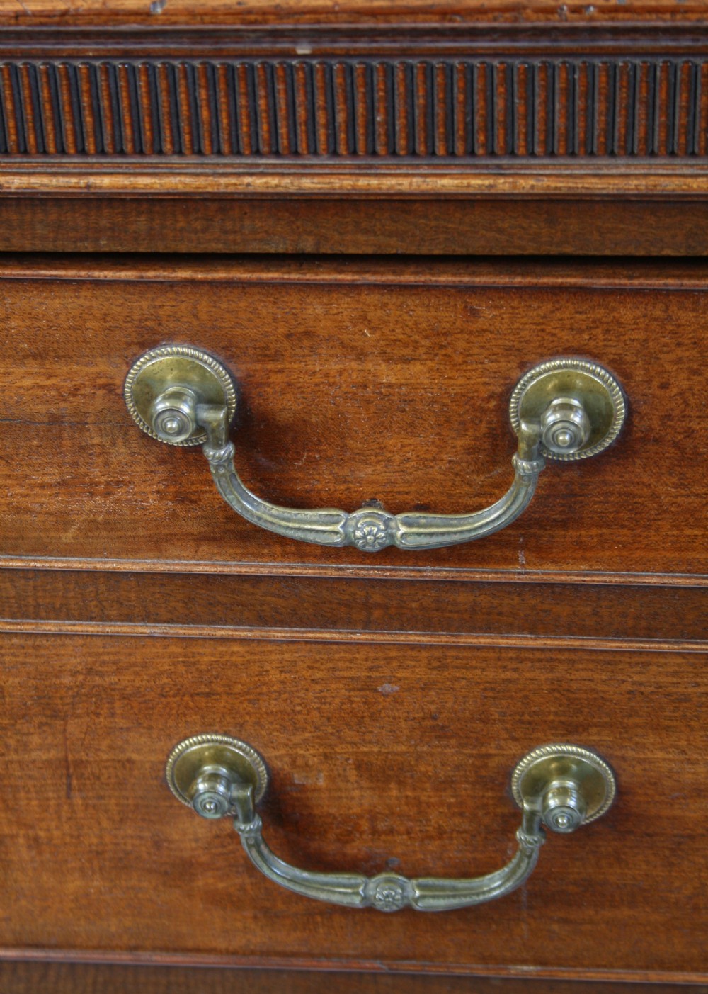 George III Mahogany Secretaire Bookcase on Chest Base View IX