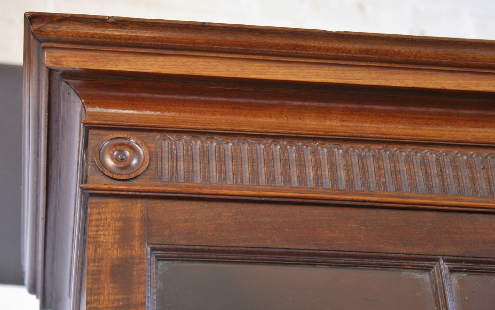 George III Mahogany Secretaire Bookcase on Chest Base View X