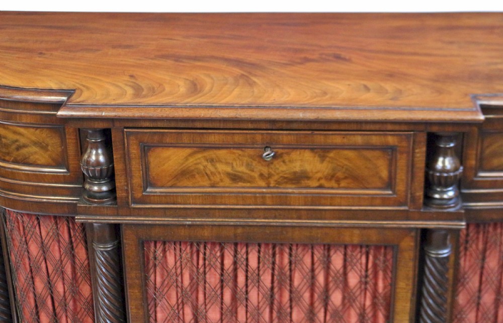 Fine Regency Mahogany 1 Door Shaped Side Cabinet View XIV