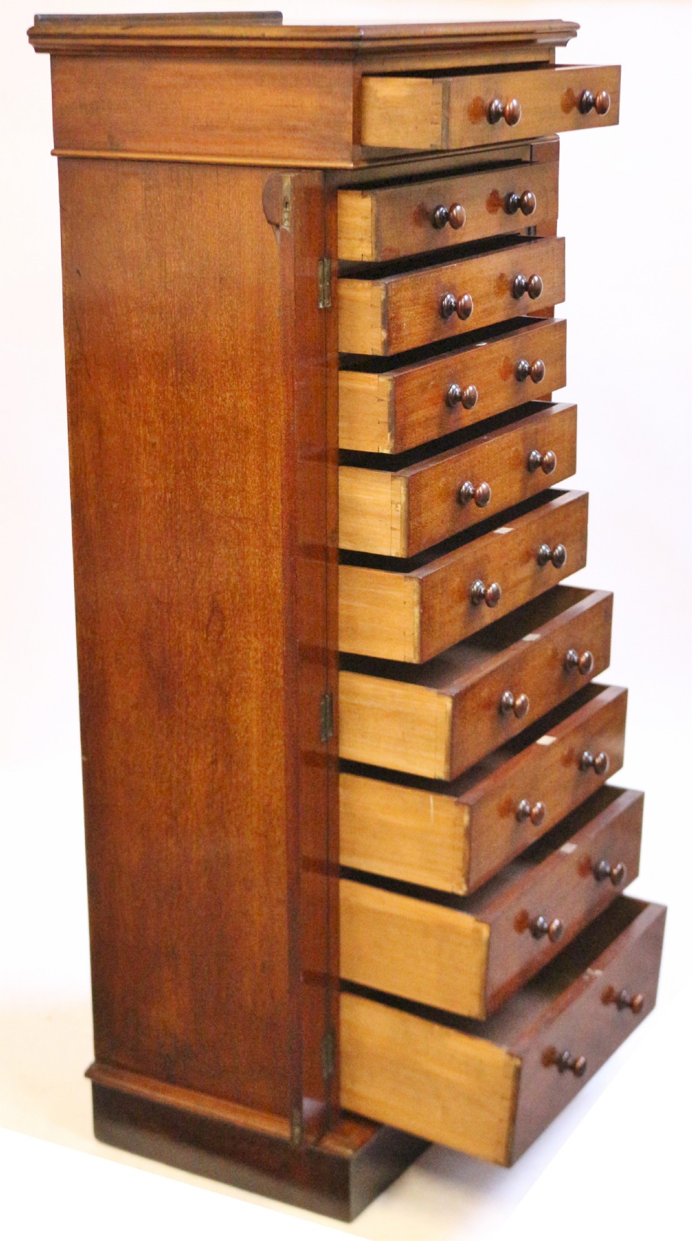 Victorian Mahogany 10 Drawer Wellington Chest View IV