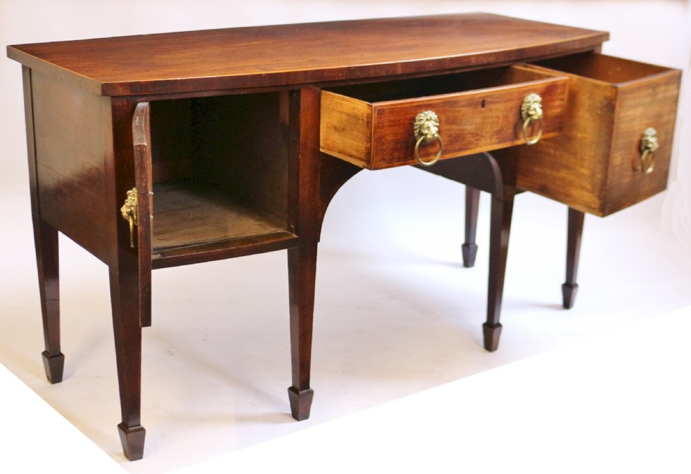 George 111 Mahogany Bowfront 6 Leg Sideboard View II