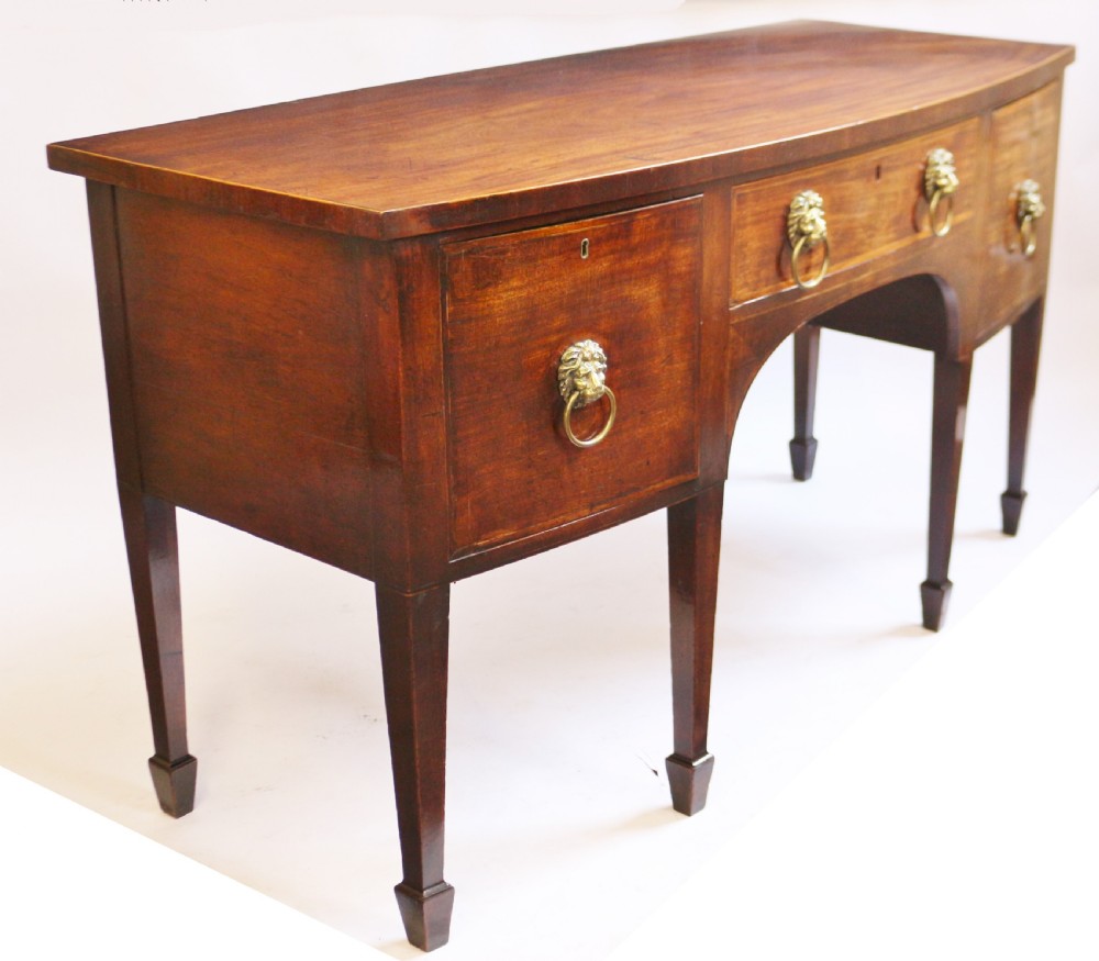 George 111 Mahogany Bowfront 6 Leg Sideboard View III