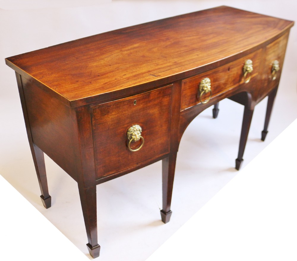 George 111 Mahogany Bowfront 6 Leg Sideboard View IV