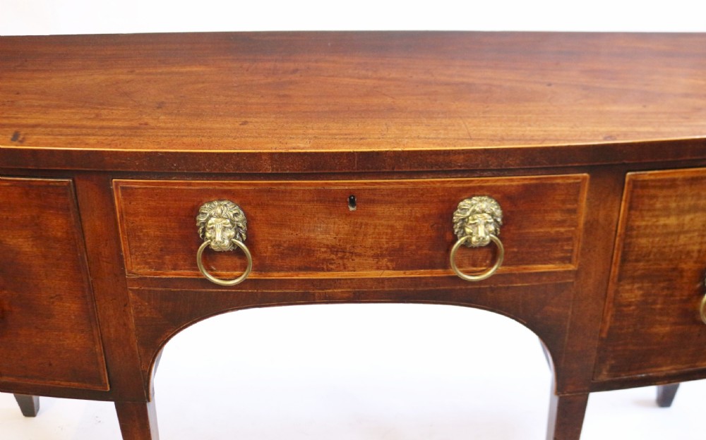 George 111 Mahogany Bowfront 6 Leg Sideboard View VII
