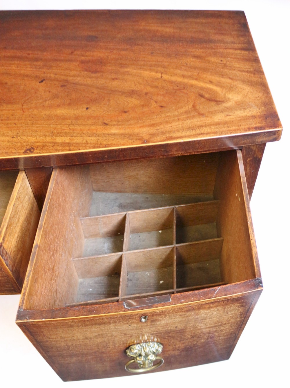 George 111 Mahogany Bowfront 6 Leg Sideboard View IX