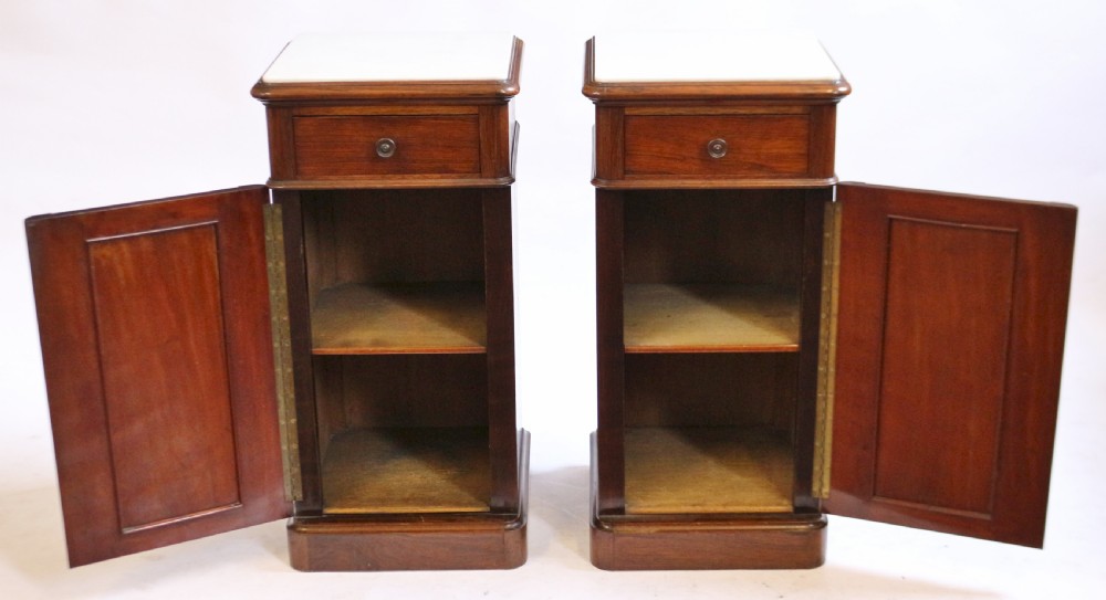 19C Pair of Rosewood Bedside Cupboards by J.B.Etienne View II