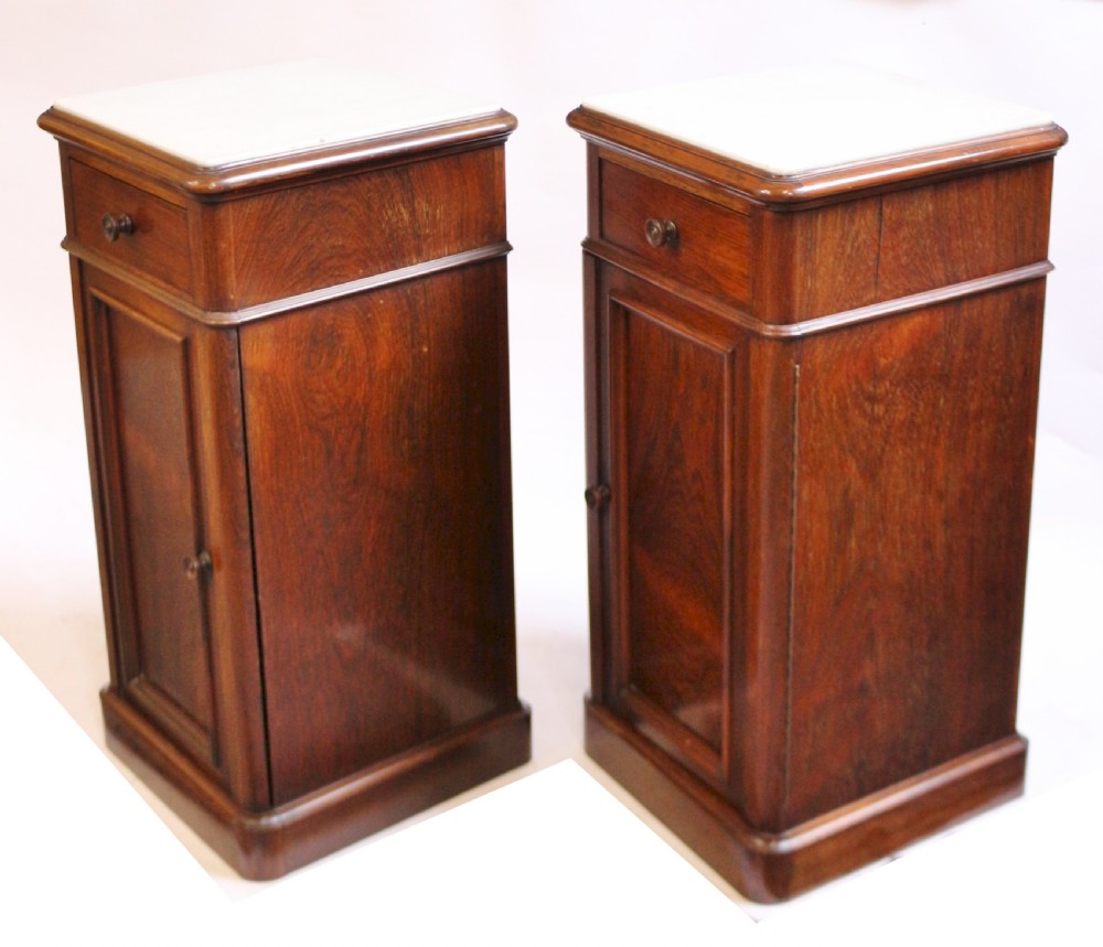 19C Pair of Rosewood Bedside Cupboards by J.B.Etienne View IV