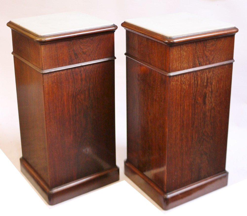 19C Pair of Rosewood Bedside Cupboards by J.B.Etienne View V