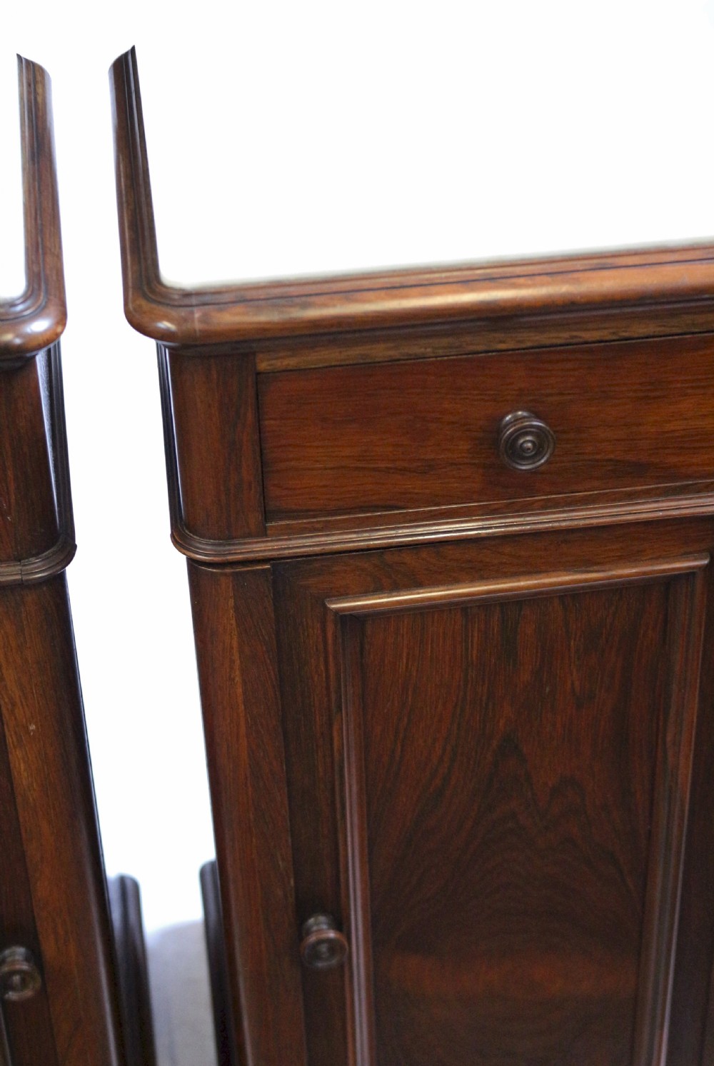 19C Pair of Rosewood Bedside Cupboards by J.B.Etienne View IX