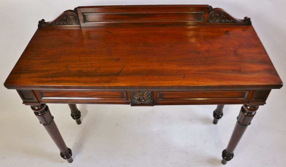 William 1V Mahogany 2 Drawer Hall Console Table by T.Willson View II