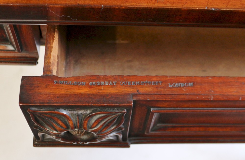 William 1V Mahogany 2 Drawer Hall Console Table by T.Willson View IV