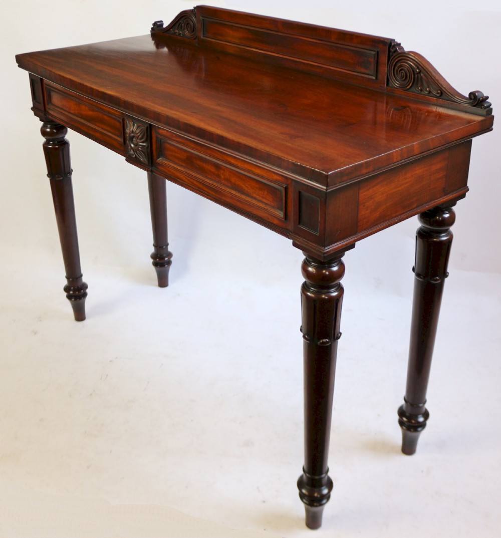 William 1V Mahogany 2 Drawer Hall Console Table by T.Willson View V