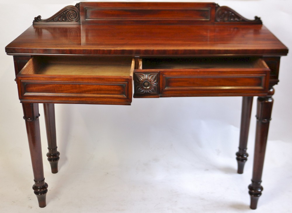 William 1V Mahogany 2 Drawer Hall Console Table by T.Willson View VI