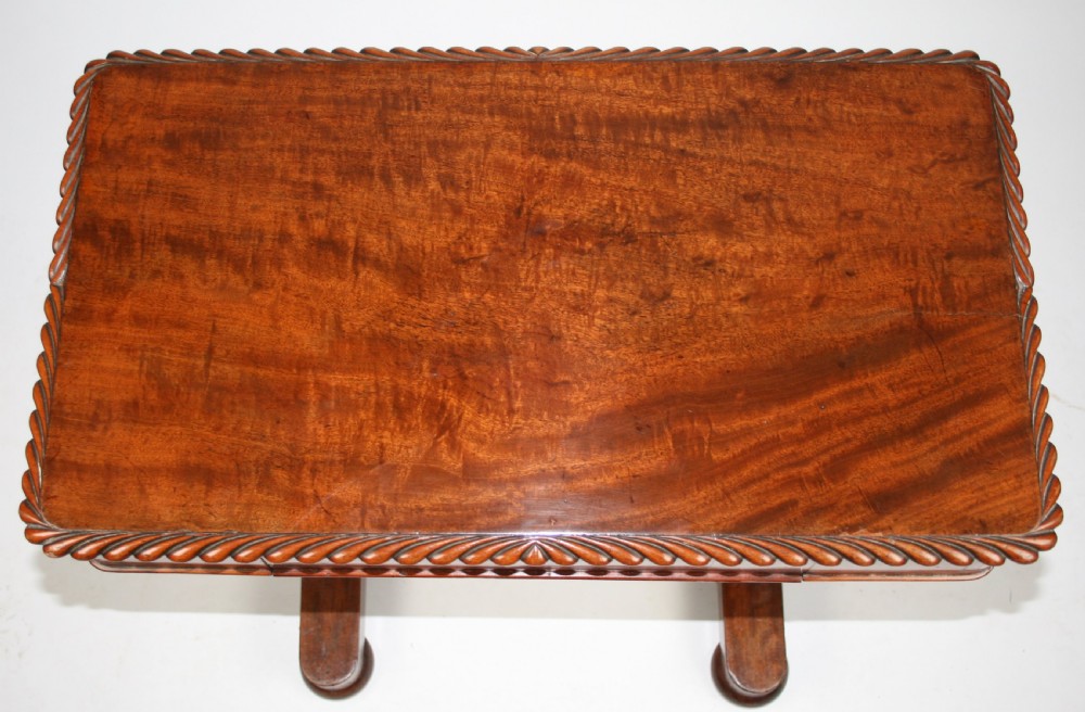 William IV Mahogany End Support Work Table  View II