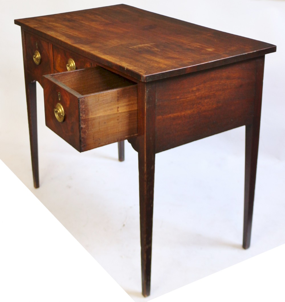 George 111 Mahogany 3 Drawer Kneehole Side Table View II
