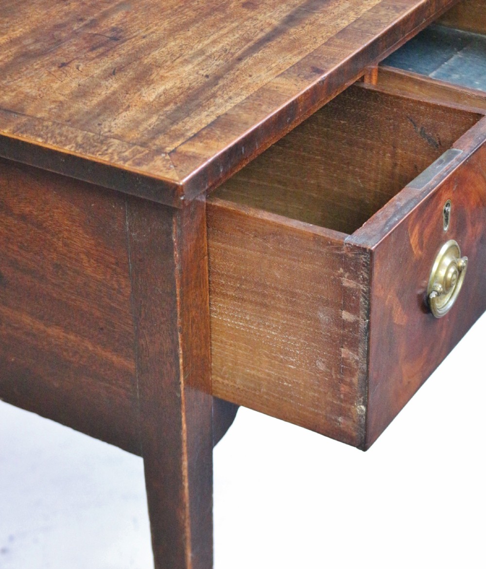 George 111 Mahogany 3 Drawer Kneehole Side Table View V