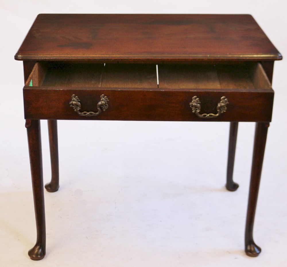 Early George 111 Mahogany 1 Drawer Side Table View X
