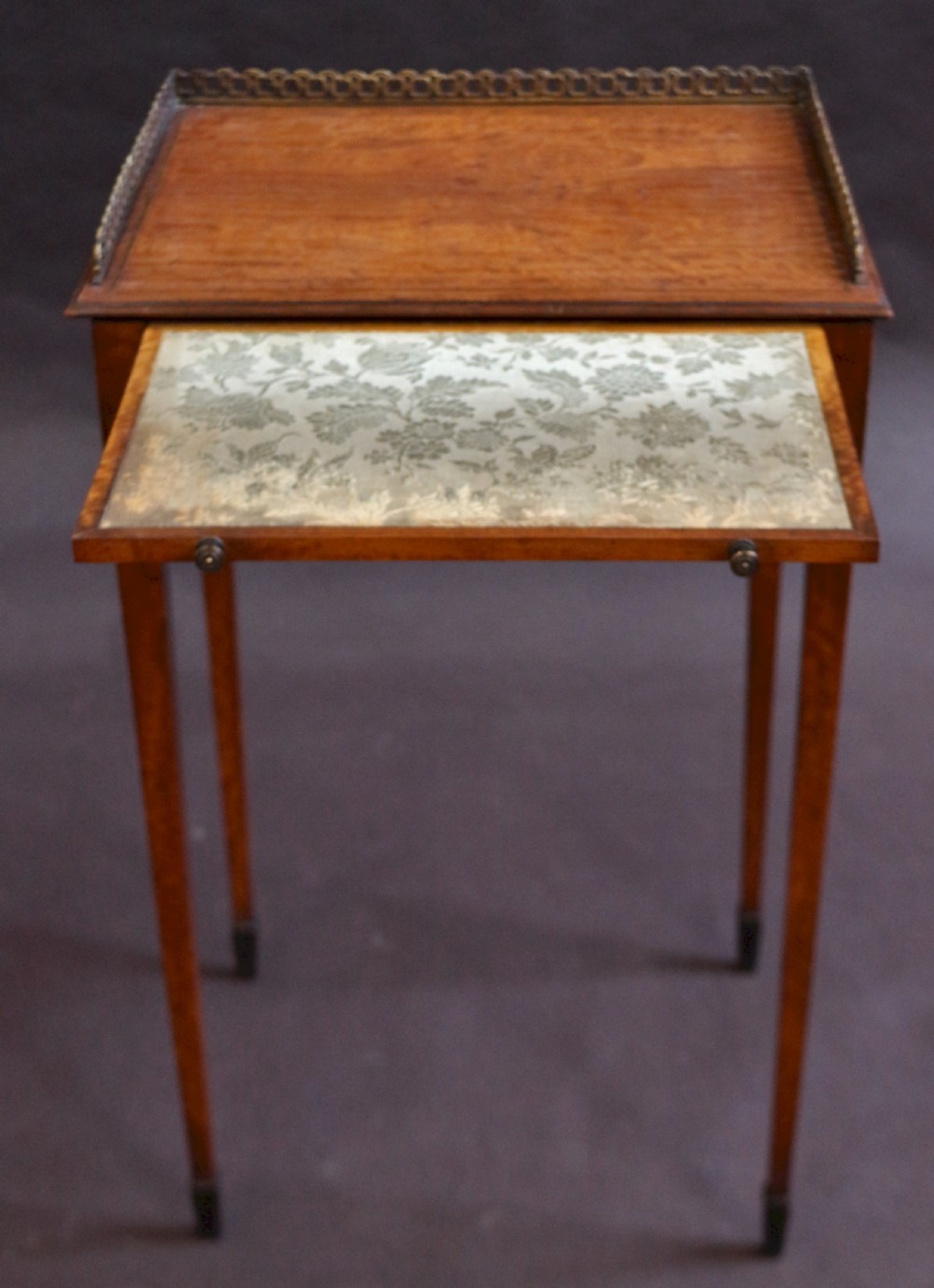 19C Satinwood Lamp Table with Slide View II