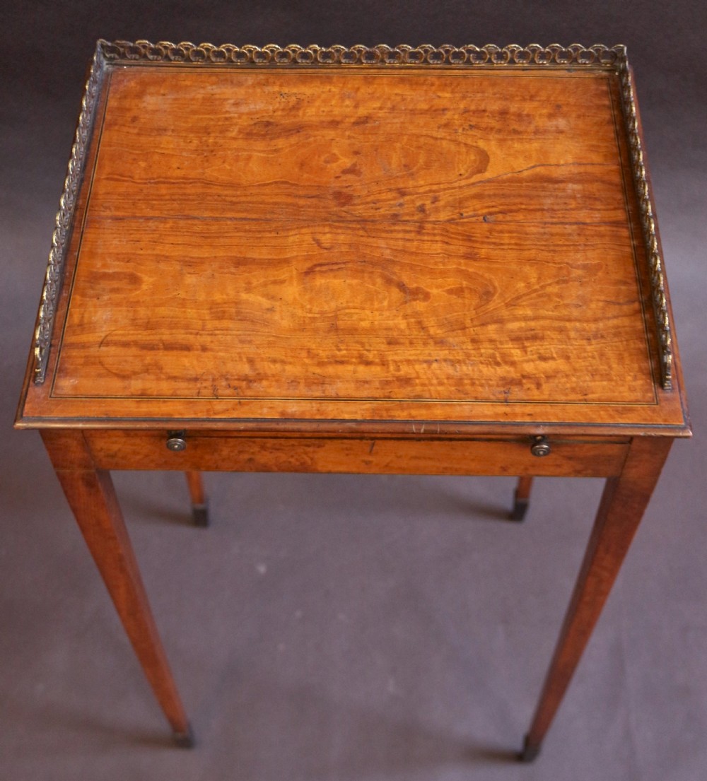 19C Satinwood Lamp Table with Slide View VII