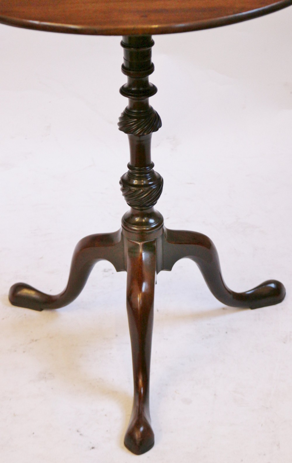 George 111 Mahogany Circular Tilt Top Tripod Wine Table View VIII