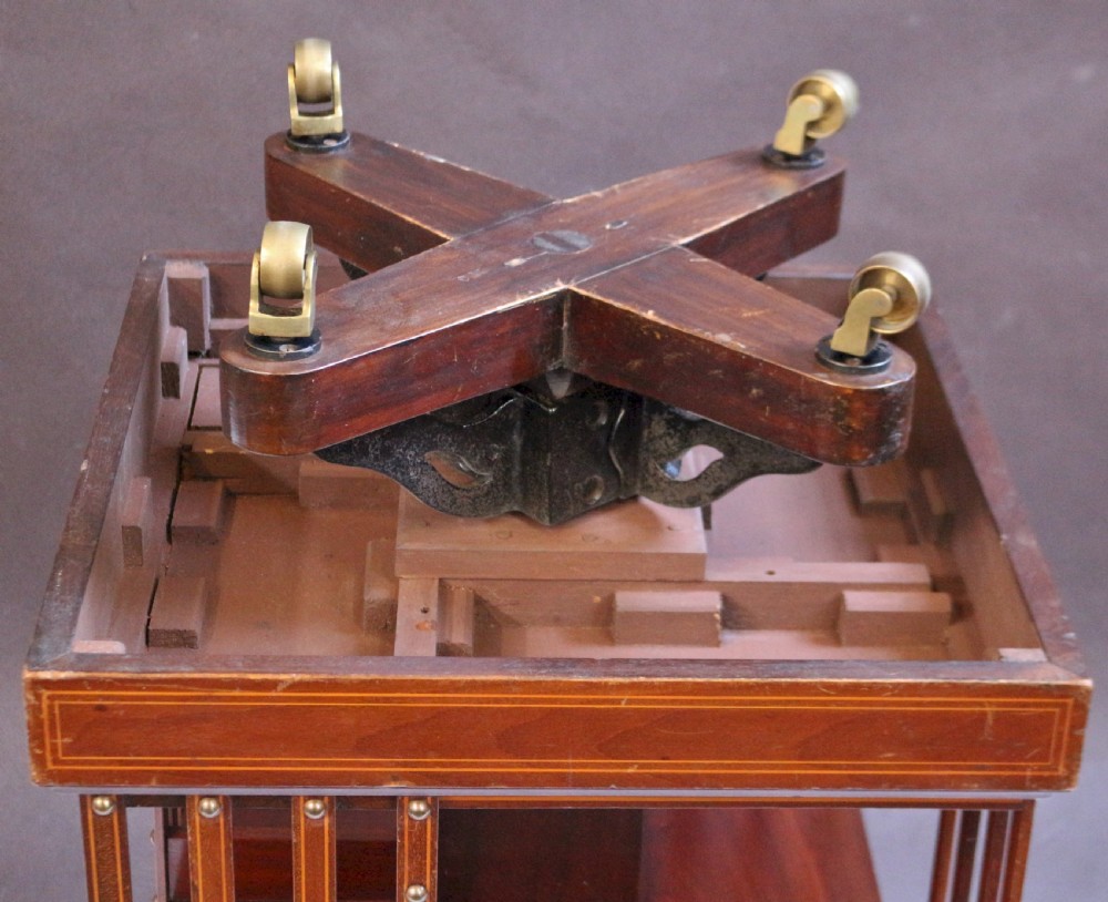 Edwardian Inlaid Mahogany Revolving Bookcase by Maple & Co View VI