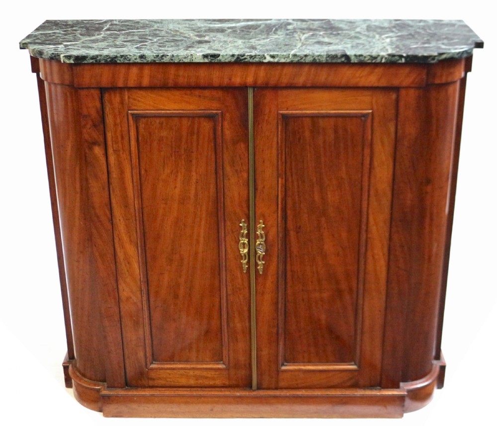 George 1V Mahogany 2 Door Shaped Side Cabinet