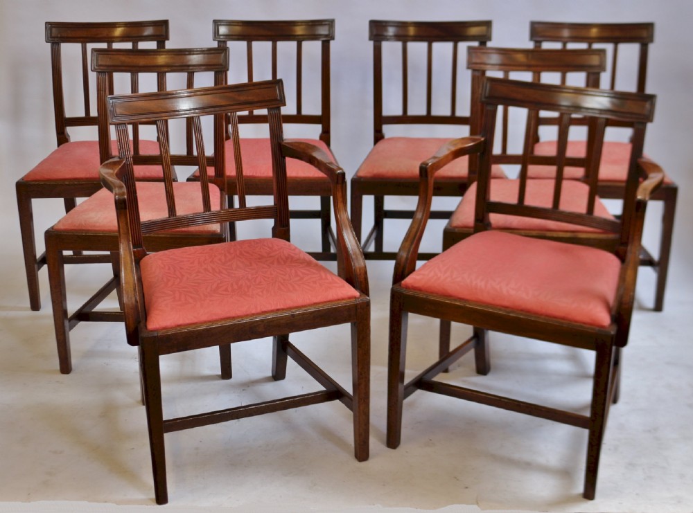 George 111 Mahogany Fine Set of 8 Dining Chairs including Pair of Armchairs View II