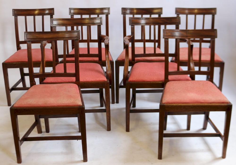 George 111 Mahogany Fine Set of 8 Dining Chairs including Pair of Armchairs View III