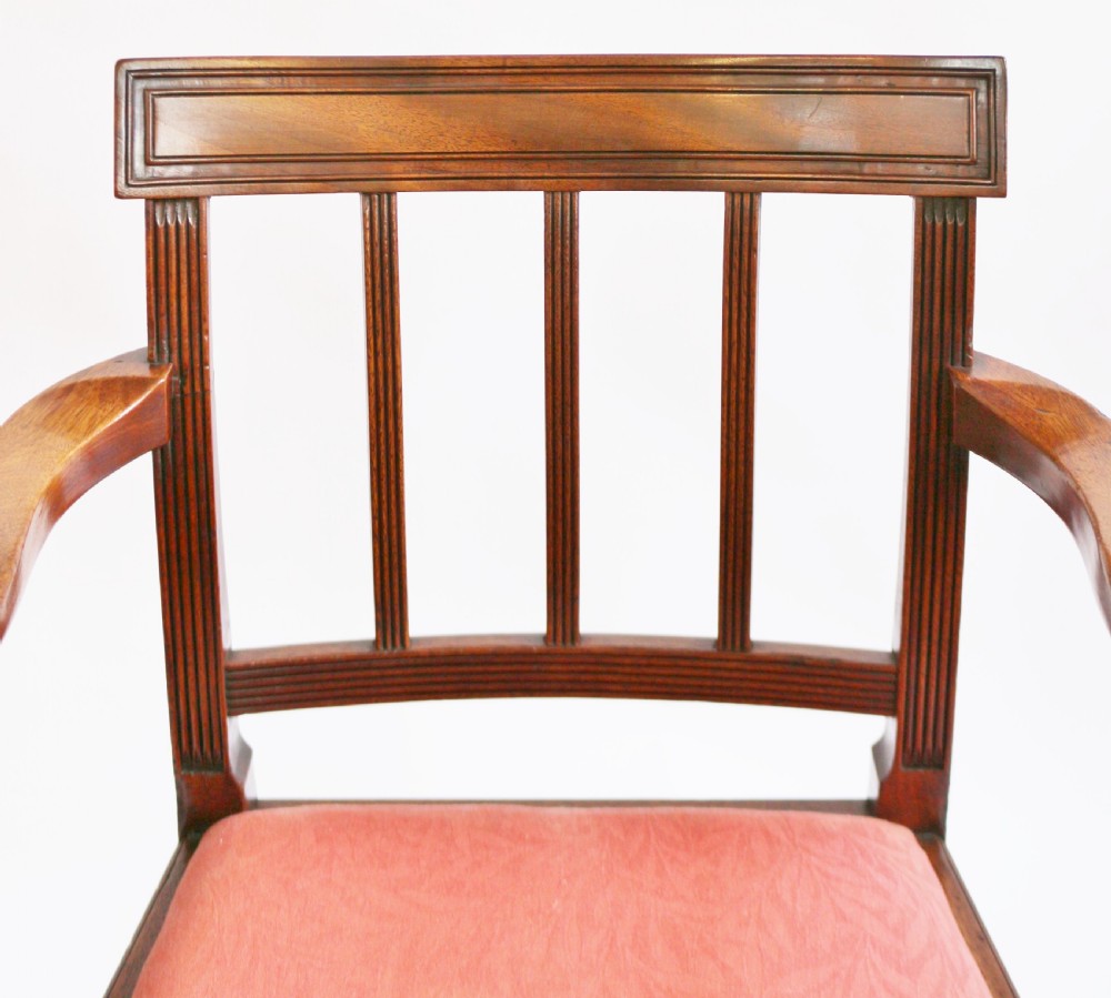 George 111 Mahogany Fine Set of 8 Dining Chairs including Pair of Armchairs View VII