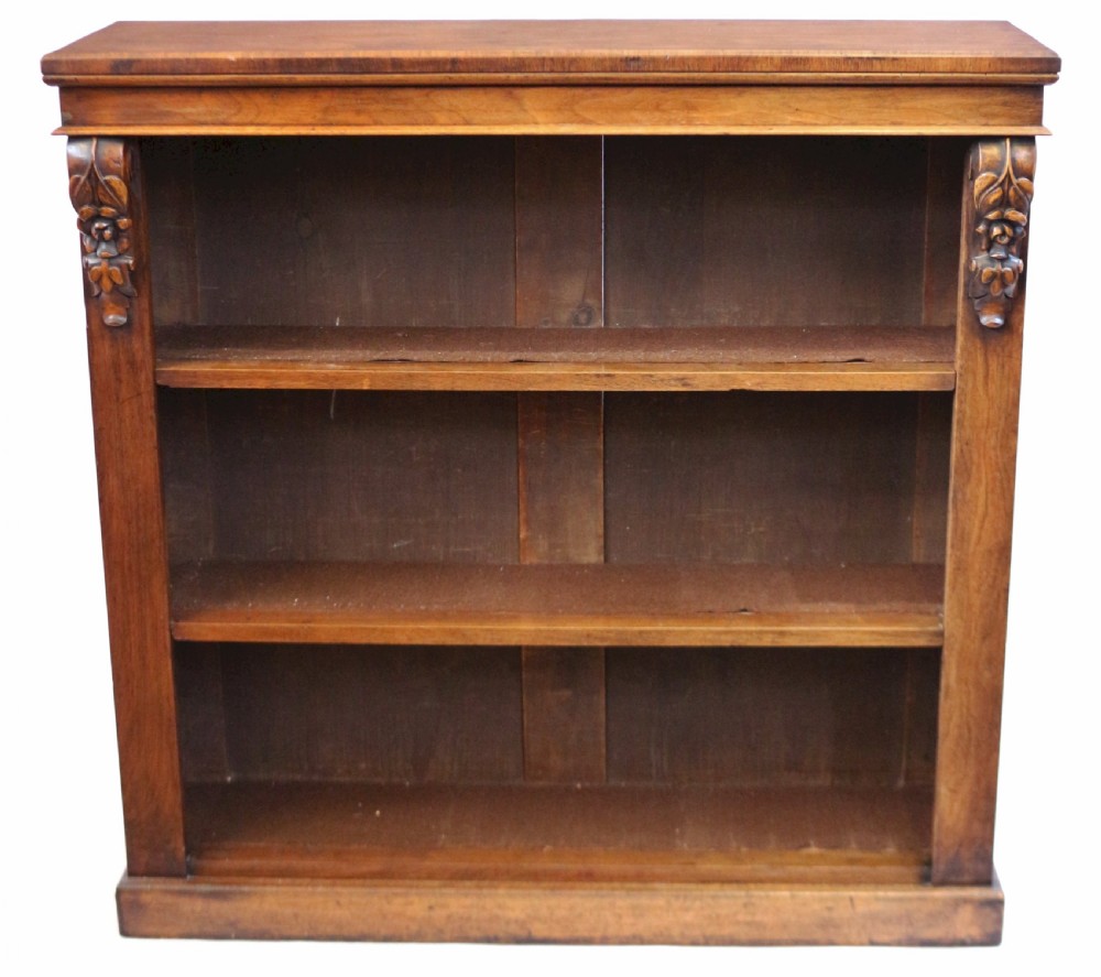 Victorian Walnut Open Bookcase