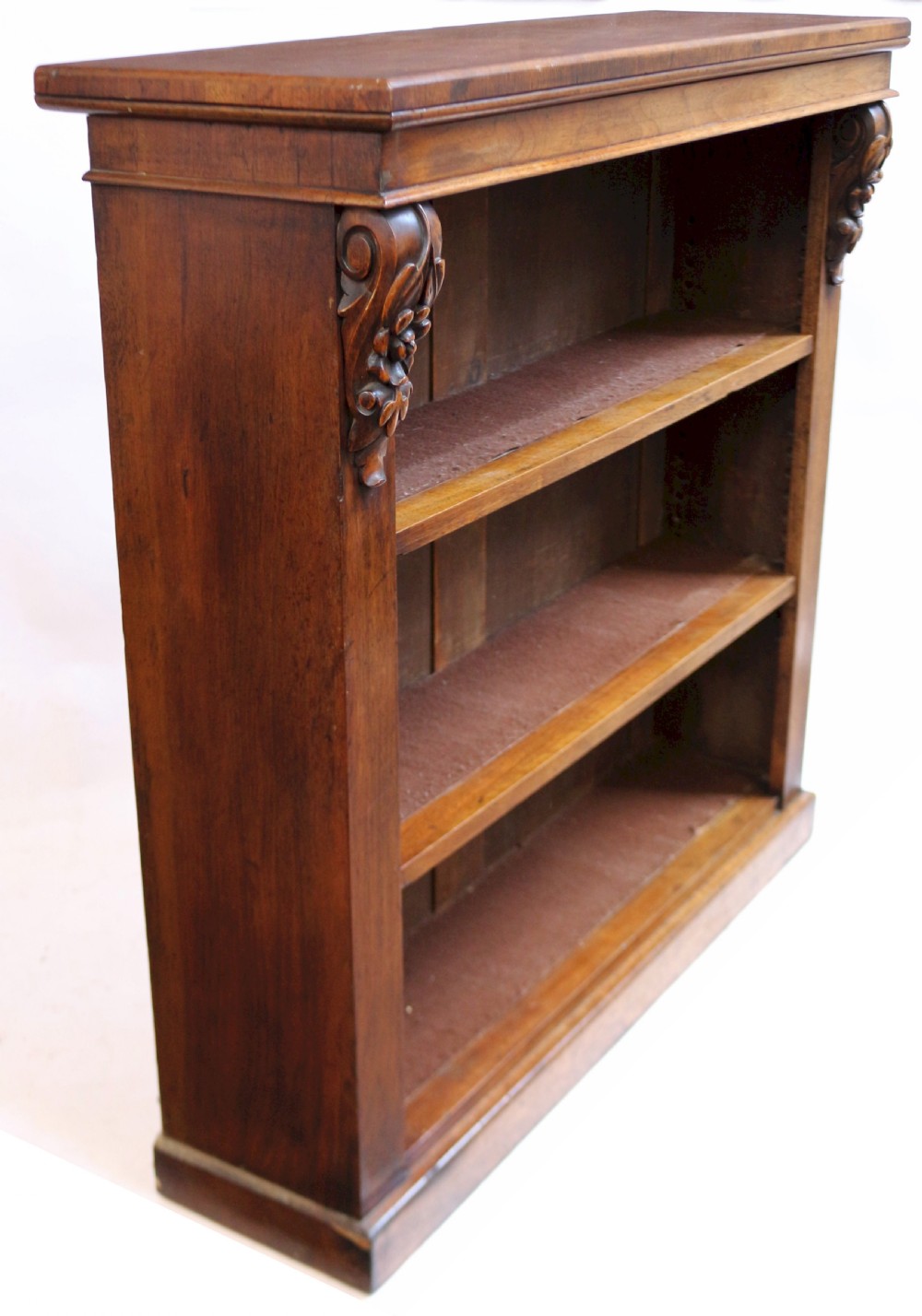 Victorian Walnut Open Bookcase View II