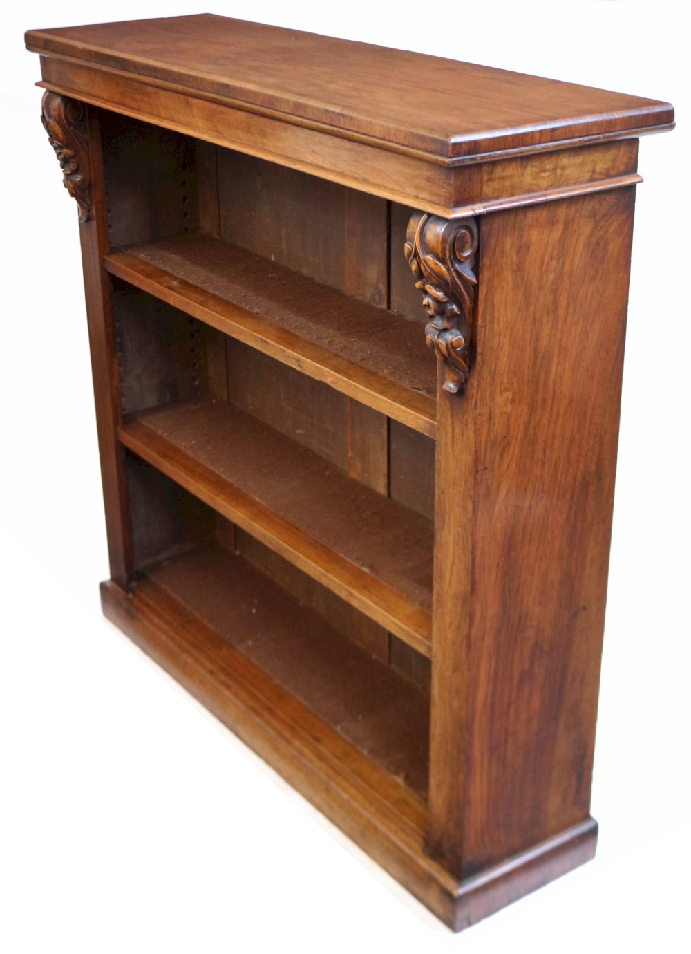 Victorian Walnut Open Bookcase View III