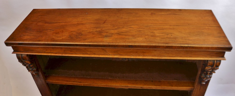 Victorian Walnut Open Bookcase View IV