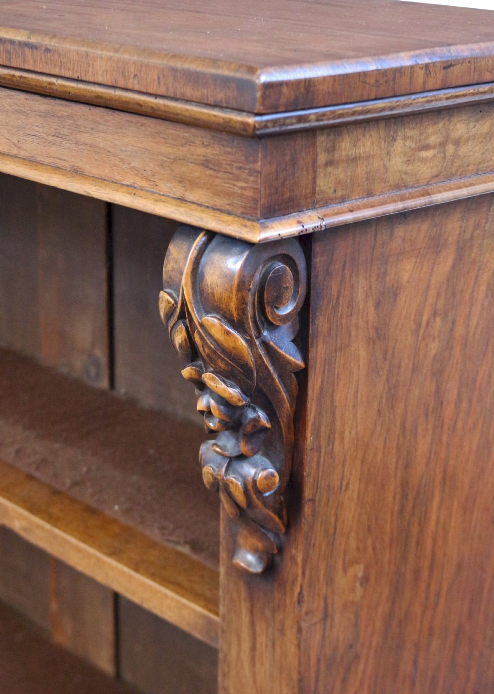 Victorian Walnut Open Bookcase View VI
