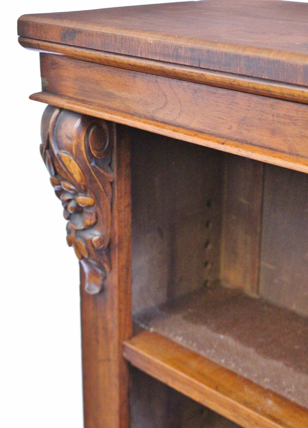 Victorian Walnut Open Bookcase View VII