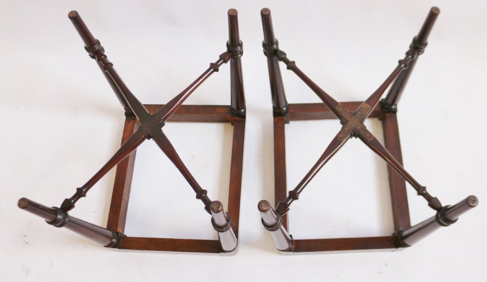 George 111 Fine Pair of 'Hepplewhite' Mahogany Stools View VI