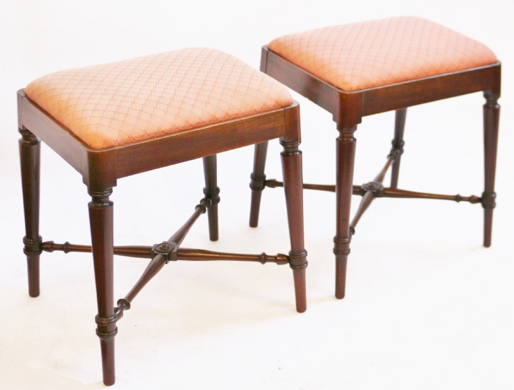 George 111 Fine Pair of 'Hepplewhite' Mahogany Stools View VII